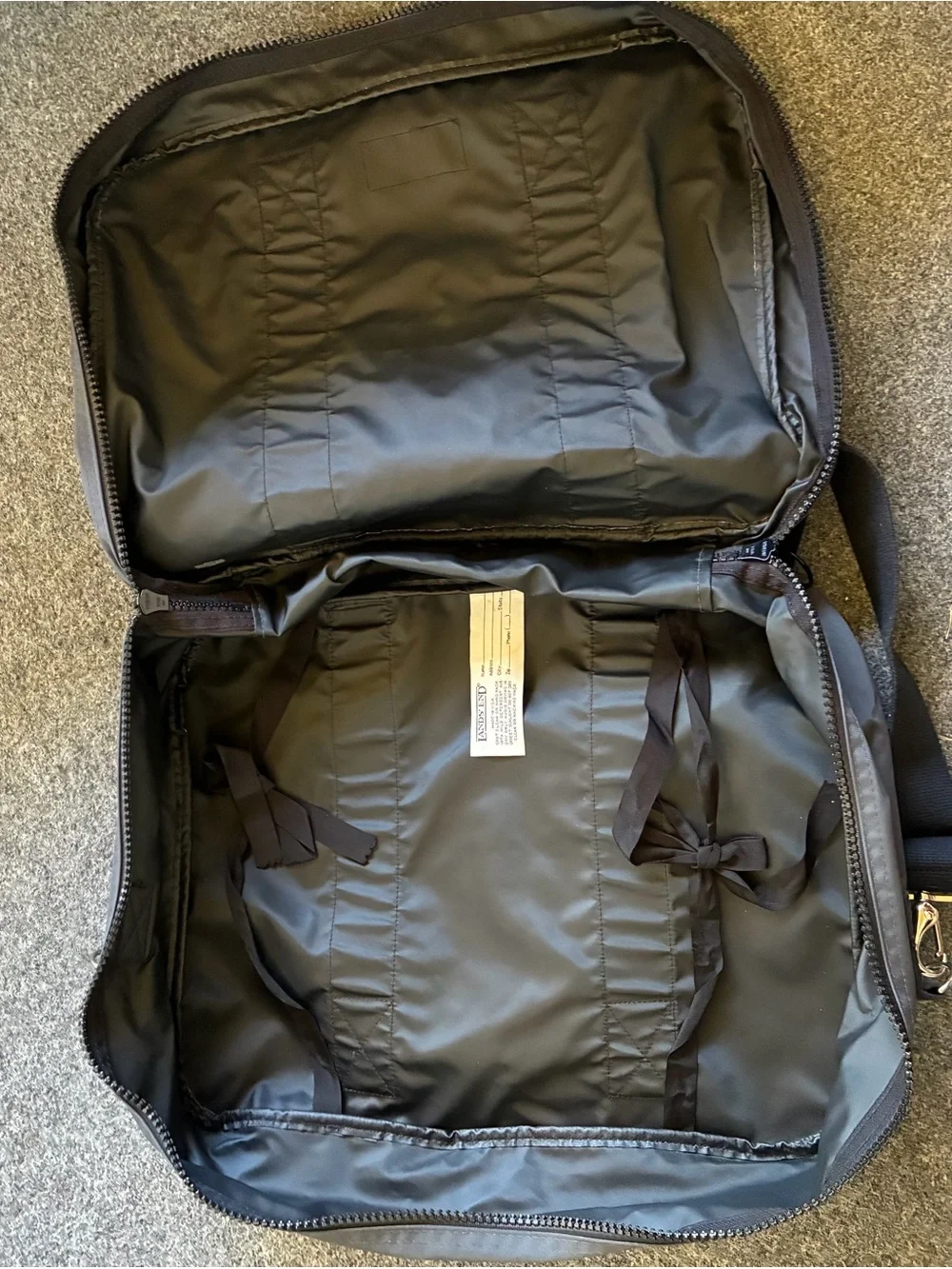 Lands' End Lighthouse Black and Gray Carry on/ Messenger Bag